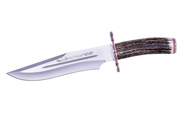Încărcați imaginea în vizualizatorul Galerie, Cutit Vanatoare Muela MAGNUM-23A,maner corn de cerb, lama 23 cm

