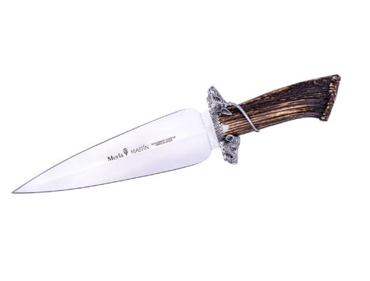 Cutit Vanatoare Muela PODENCO.E,maner corn de cerb, lama 24.5 cm
