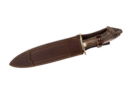 Cutit Vanatoare Muela PODENQUERO-GJ,maner corn de cerb, lama 26 cm