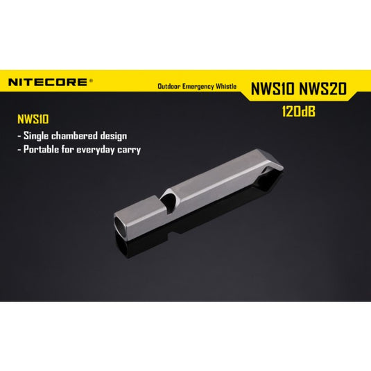 Fluier de supravietuire, fabricat din titan, NITECORE NWS10