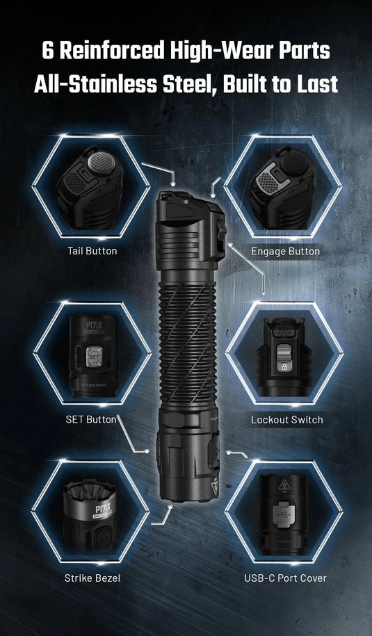 Lanterna Tactica Nitecore P17ix, 5000 Lumeni, 330 Metri