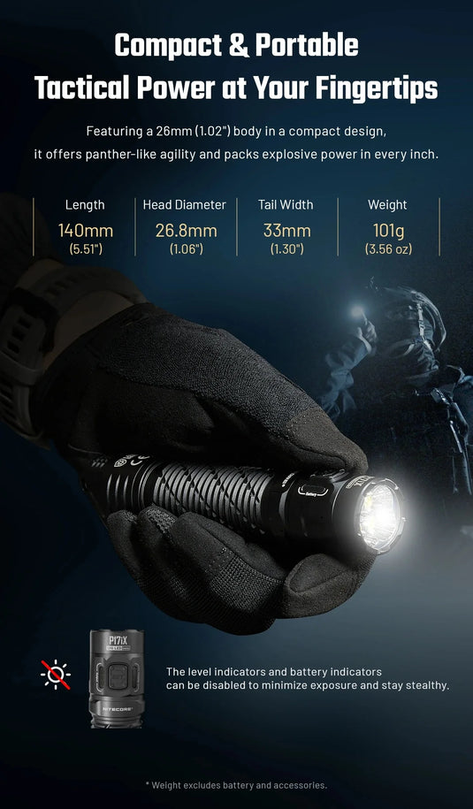 Lanterna Tactica Nitecore P17ix, 5000 Lumeni, 330 Metri