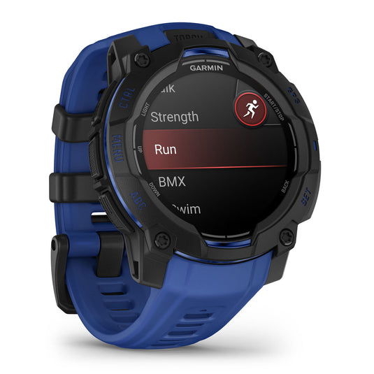 Instinct 3 - 45 mm AMOLED - Black with Bolt Blue | Black Band