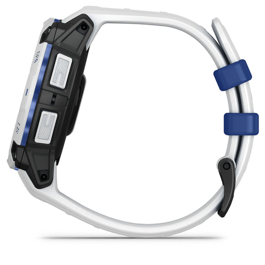 Instinct 3 - 45 mm Solar - Whitestone with Whitestone | Bolt Blue Band