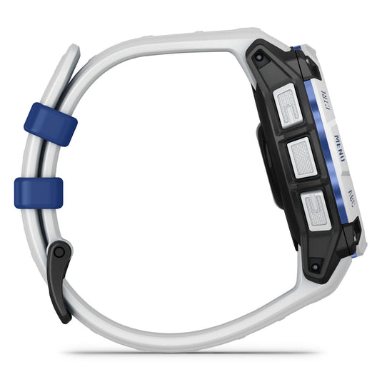 Instinct 3 - 45 mm Solar - Whitestone with Whitestone | Bolt Blue Band