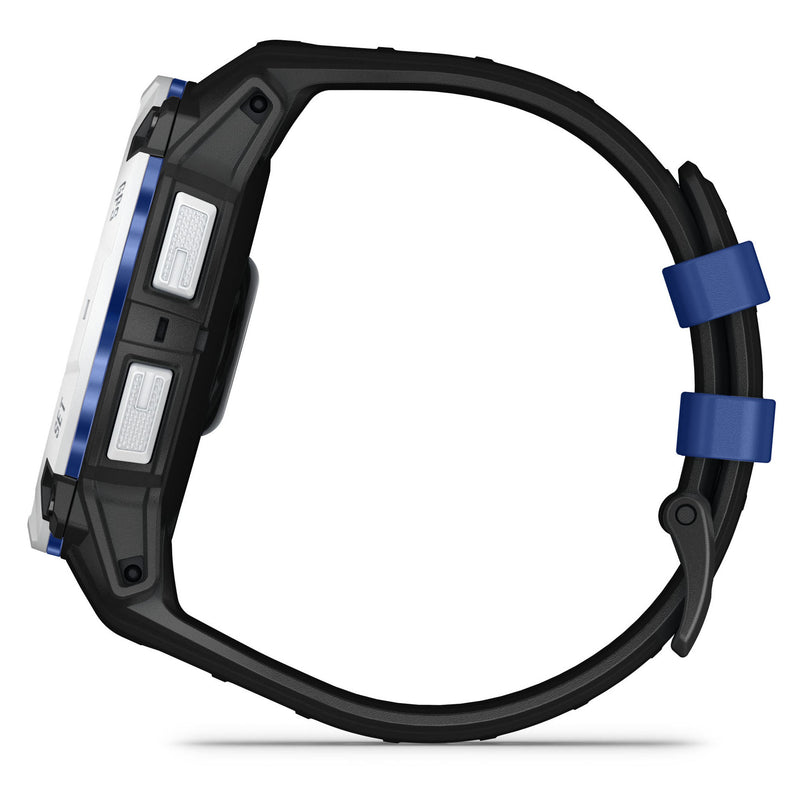 Încărcați imaginea în vizualizatorul Galerie, Instinct 3 - 50 mm Solar - Whitestone with Black | Bolt Blue Band
