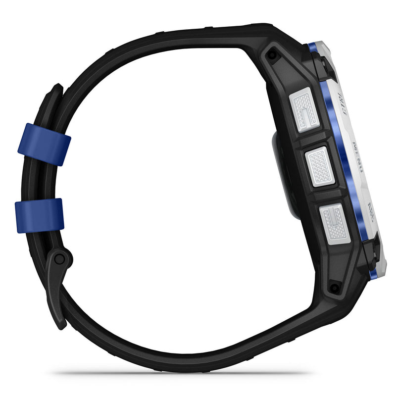 Încărcați imaginea în vizualizatorul Galerie, Instinct 3 - 50 mm Solar - Whitestone with Black | Bolt Blue Band
