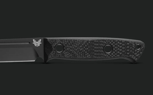 Cutit de bushcraft BENCHMADE Bushcrafter | Carbon Fiber | Drop-point 163BK