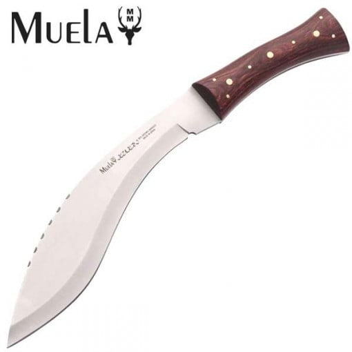 Încărcați imaginea în vizualizatorul Galerie, Maceta Muela KUKRI-26M,maner lemn presat trandafir, lama 26cm
