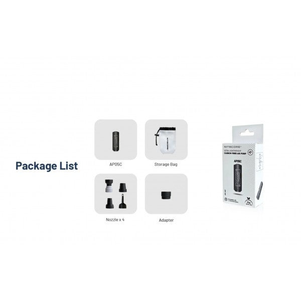 Încărcați imaginea în vizualizatorul Galerie, Mini-Pompa Aer Electronica cu baterie, NITECORE AP05C
