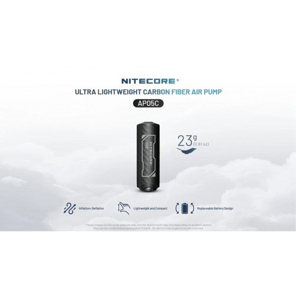 Încărcați imaginea în vizualizatorul Galerie, Mini-Pompa Aer Electronica cu baterie, NITECORE AP05C
