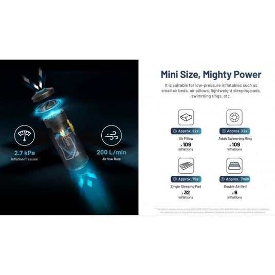 Mini-Pompa Aer Electronica cu baterie, NITECORE AP05C