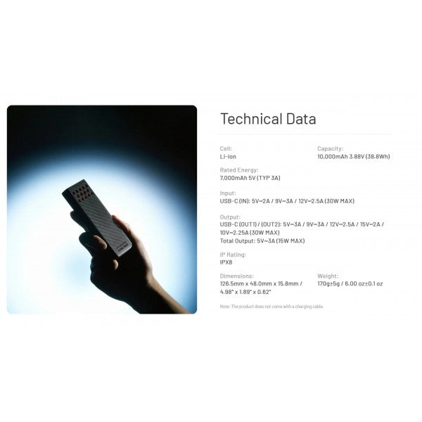 Încărcați imaginea în vizualizatorul Galerie, Baterie Externă Nitecore CARBO 10000 Gen2, Baterie Externă, 38.8 Wh, 10000 mAh
