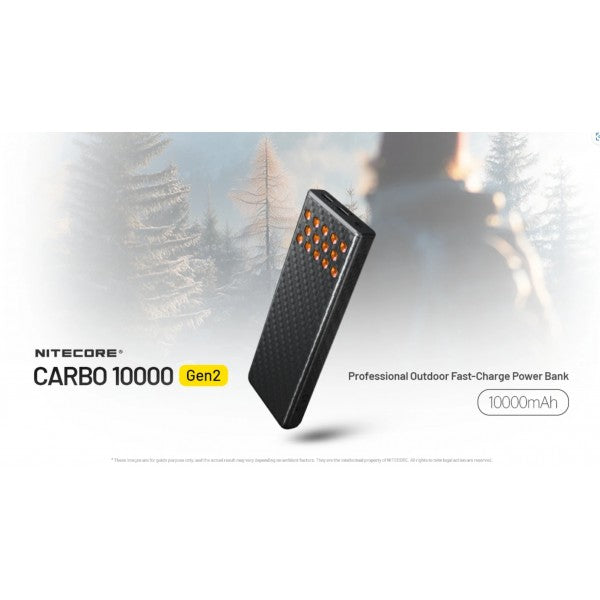 Încărcați imaginea în vizualizatorul Galerie, Baterie Externă Nitecore CARBO 10000 Gen2, Baterie Externă, 38.8 Wh, 10000 mAh
