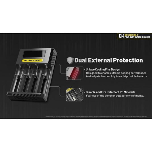 Incarcator universal AA, AAA, AAAA, C, D, 4 sloturi, NITECORE CI4