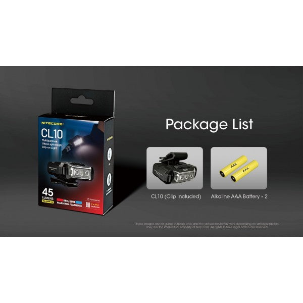 Load image into Gallery viewer, Lanterna Clip-ON, 45 Lumeni, Lumina Rosie si Albastra Secundara, NITECORE CL10
