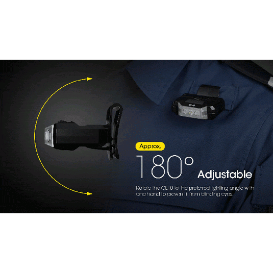 Lanterna Clip-ON, 45 Lumeni, Lumina Rosie si Albastra Secundara, NITECORE CL10
