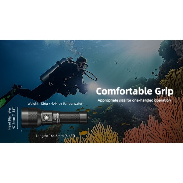 Încărcați imaginea în vizualizatorul Galerie, Lanternă Profesională pentru Scufundări, Nitecore DL30, Reincarcabila USB-C, 1100 Lumeni, 788 Metri, Submersibila 100 Metri
