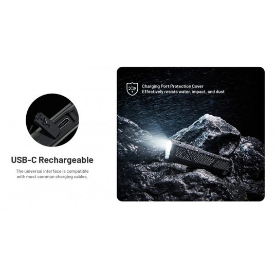 Lanterna Nitecore EDC17, Reîncărcabilă USB-C, 1500 Lumeni, 230 Metri, Lumina UV si Laser Secundara