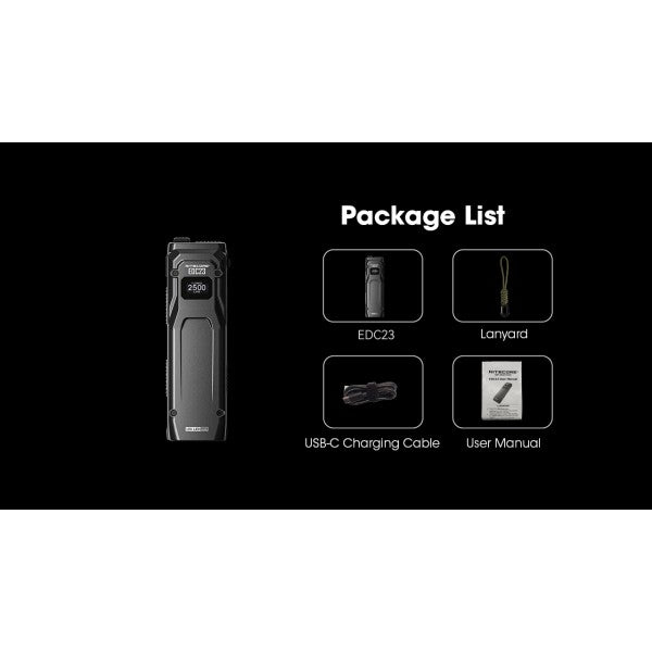 Încărcați imaginea în vizualizatorul Galerie, Lanterna Nitecore EDC23, 2500 Lumeni, 280 Metri
