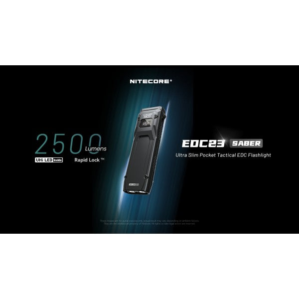 Încărcați imaginea în vizualizatorul Galerie, Lanterna Nitecore EDC23, 2500 Lumeni, 280 Metri

