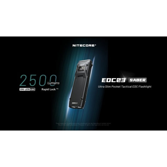 Lanterna Nitecore EDC23, 2500 Lumeni, 280 Metri