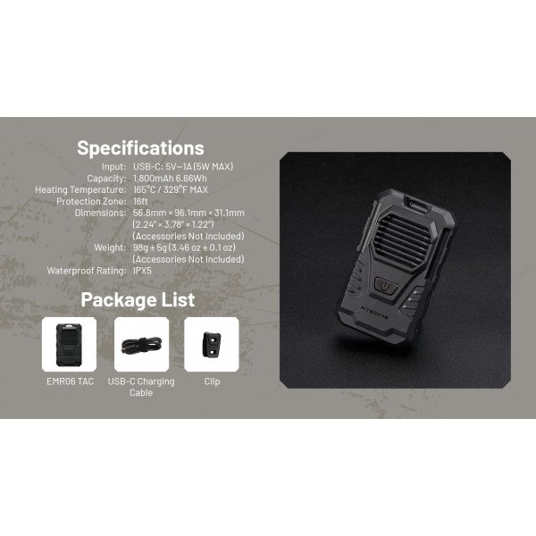 Load image into Gallery viewer, Dispozitiv anti-tantari, NITECORE EMR06 TAC

