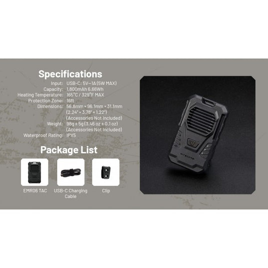 Dispozitiv anti-tantari, NITECORE EMR06 TAC