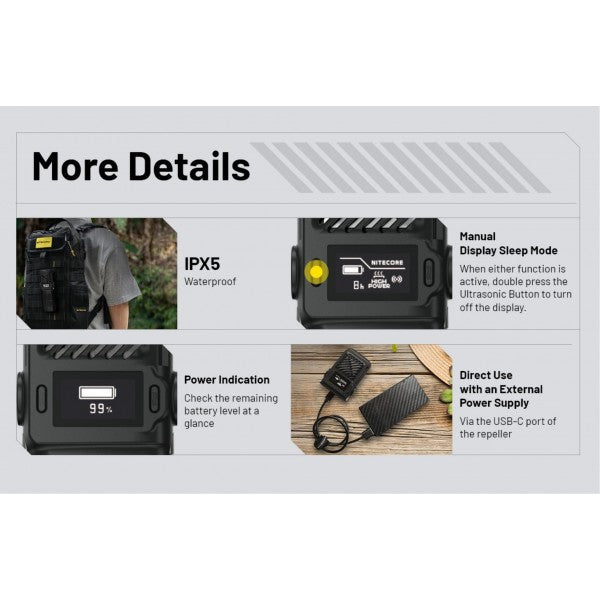 Încărcați imaginea în vizualizatorul Galerie, Dispozitiv anti-tantari cu functie Power-Bank, NITECORE EMR25
