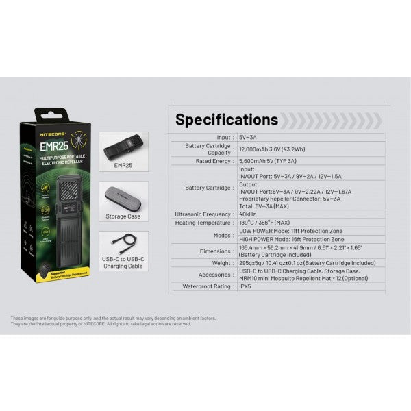 Încărcați imaginea în vizualizatorul Galerie, Dispozitiv anti-tantari cu functie Power-Bank, NITECORE EMR25
