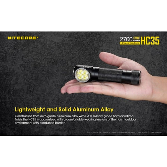 Lanterna frontala profesionala, 2700 Lumeni, NITECORE HC35