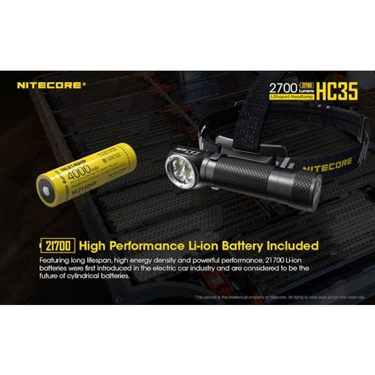 Lanterna frontala profesionala, 2700 Lumeni, NITECORE HC35