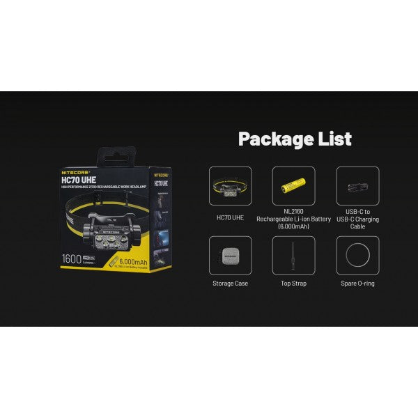 Încărcați imaginea în vizualizatorul Galerie, Lanterna frontala profesionala, 1600 Lumeni, NITECORE HC70 UHE
