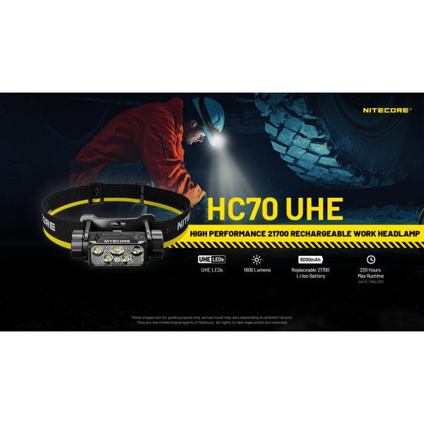 Încărcați imaginea în vizualizatorul Galerie, Lanterna frontala profesionala, 1600 Lumeni, NITECORE HC70 UHE
