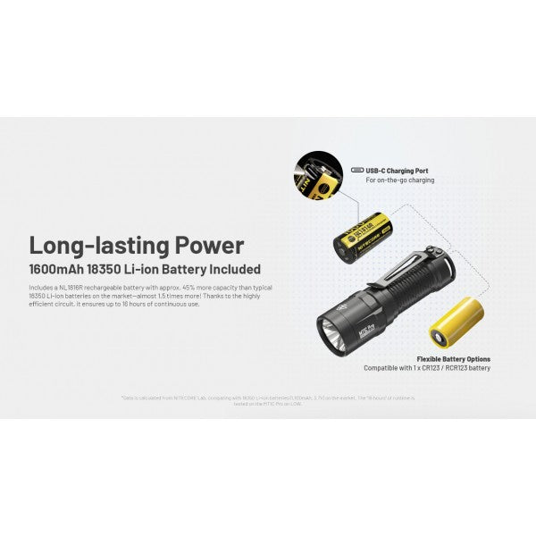 Încărcați imaginea în vizualizatorul Galerie, Lanterna Nitecore MT1C Pro, 1000 Lumeni, 360 Metri

