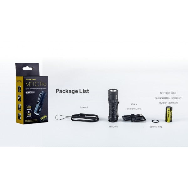 Încărcați imaginea în vizualizatorul Galerie, Lanterna Nitecore MT1C Pro, 1000 Lumeni, 360 Metri
