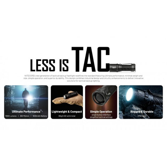 Lanterna Nitecore MT1C Pro, 1000 Lumeni, 360 Metri