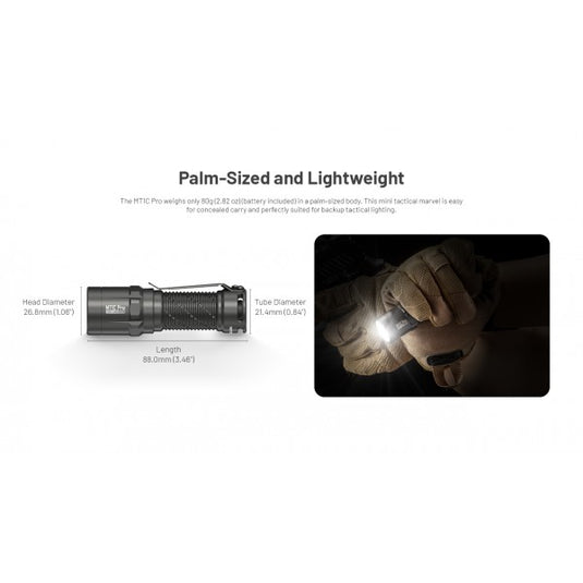 Lanterna Nitecore MT1C Pro, 1000 Lumeni, 360 Metri