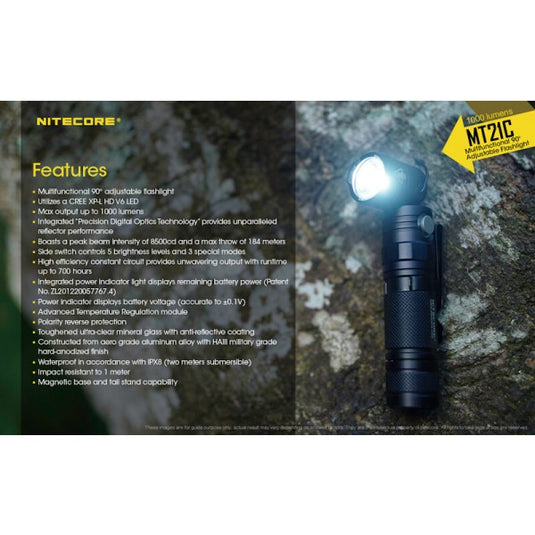 Lanterna profesionala de mana, 1000 Lumeni, NITECORE MT21C