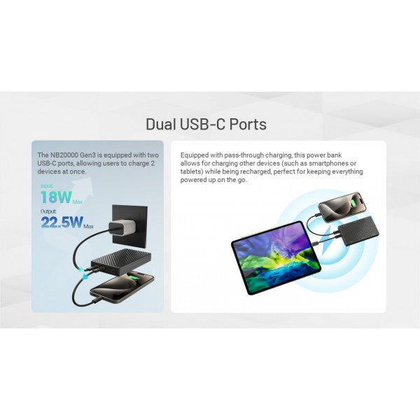 Încărcați imaginea în vizualizatorul Galerie, Baterie Externă Nitecore NB20000 GEN3, Baterie Externă, 72 Wh, 20000 mAh
