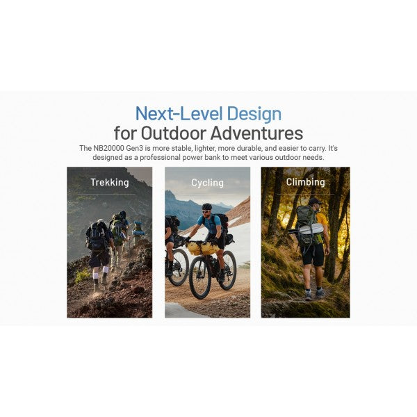 Încărcați imaginea în vizualizatorul Galerie, Baterie Externă Nitecore NB20000 GEN3, Baterie Externă, 72 Wh, 20000 mAh
