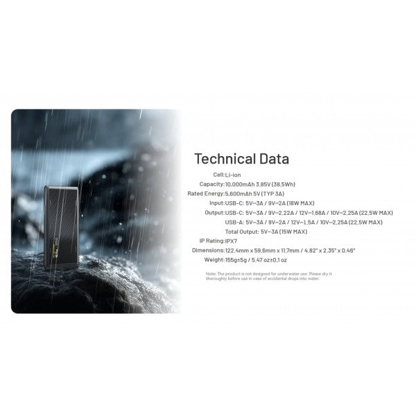 Încărcați imaginea în vizualizatorul Galerie, Baterie Externă Nitecore NB Plus, 38.5 Wh, 10000 mAh, 155g
