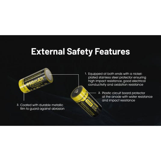 Acumulator RCR123A, 950 mAh, NITECORE NL169