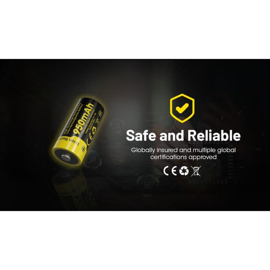 Acumulator RCR123A, 950 mAh, NITECORE NL169