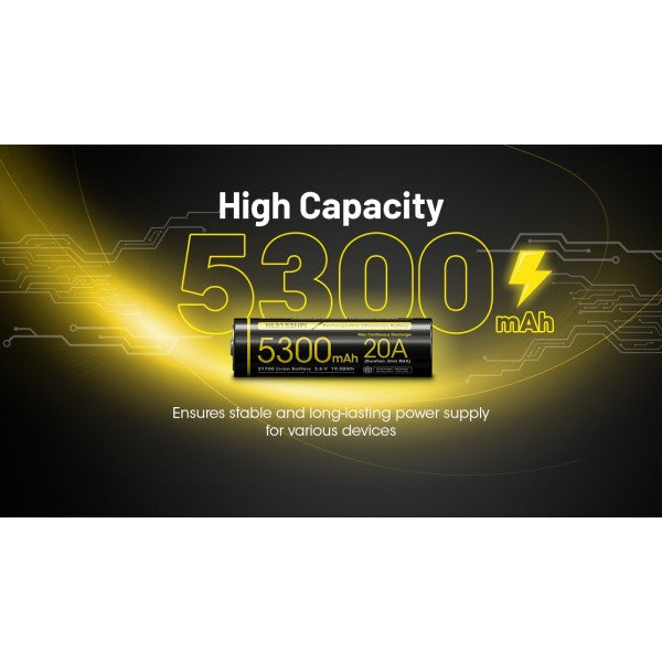 Încărcați imaginea în vizualizatorul Galerie, Acumulator 21700, 5300 mAh, NITECORE NL2153HP
