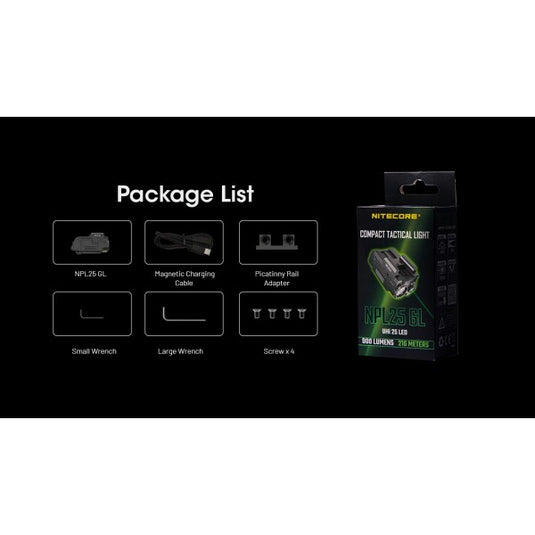 Lanterna profesionala Reincarcabila Magnetic, Laser verde, 900 Lumeni, NITECORE Nitecore NPL25 GL