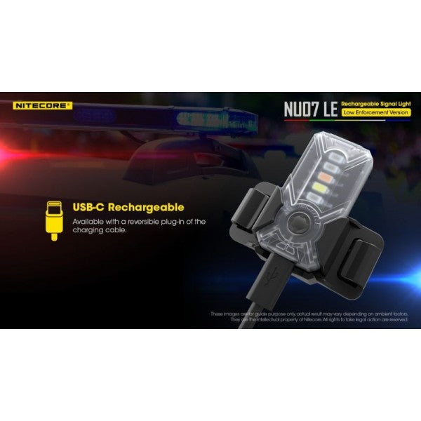 Încărcați imaginea în vizualizatorul Galerie, Lanterna de semnalizare, reincarcabila usb-c, NITECORE NU07LE
