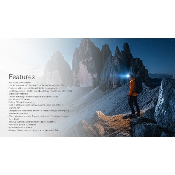 Load image into Gallery viewer, Lanterna frontala, 400 Lumeni, NITECORE NU25 MCT UL
