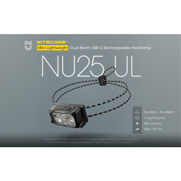 Load image into Gallery viewer, Lanterna frontala, 400 Lumeni, NITECORE NU25 UL
