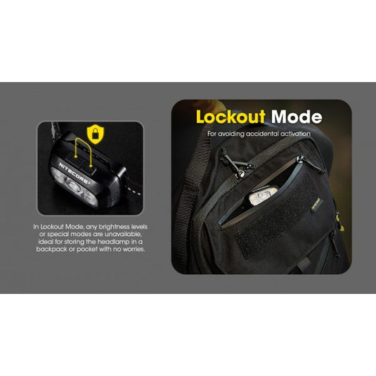 Lanterna frontala Nitecore NU30, 500 Lumeni, 130 Metri